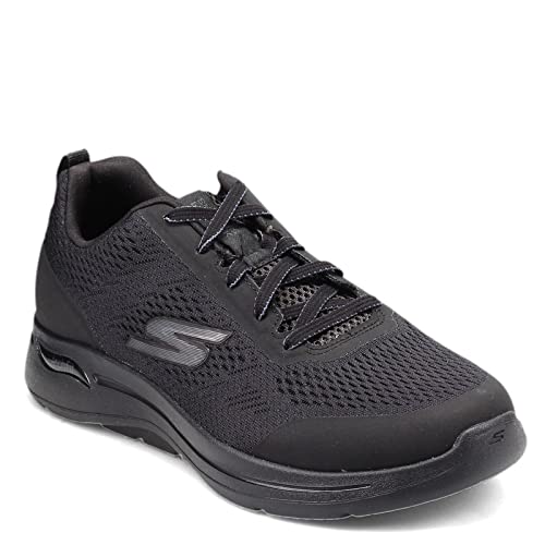 Skechers Herren Gowalk Arch Fit-athletischer Workout-wanderschuh mit Luftgekühltem Schaumstoff Sneaker, Schwarz, 43 EU X-Weit von Skechers