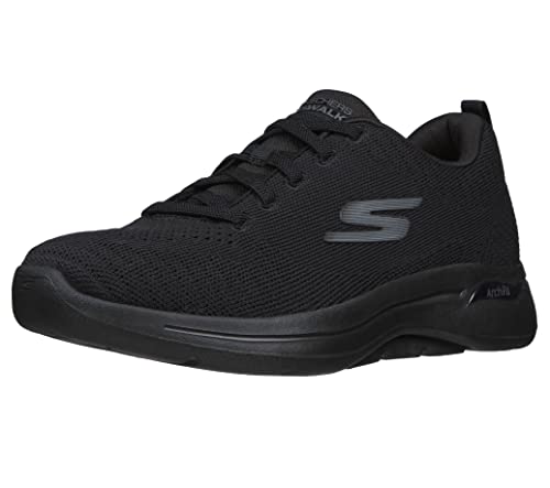 Skechers Herren Gowalk Arch Fit – athletischer Workout-Wanderschuh mit luftgekühltem Schaumstoff-Sneaker Sneakers, Schwarz, 45.5 EU X-Weit von Skechers