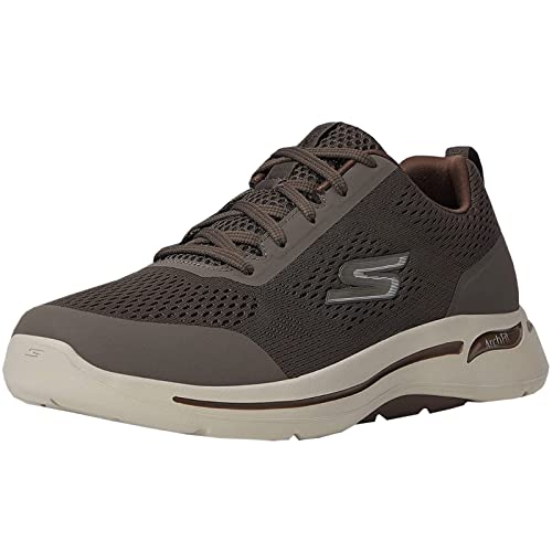 Skechers Herren Gowalk Arch Fit-athletischer Workout-wanderschuh mit Luftgekühltem Schaumstoff Sneaker, Taupe, 46 EU X-Weit von Skechers