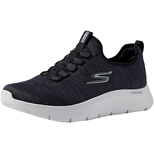 Skechers Herren Go Walk Flex Sneaker, schwarz/weiß, 44 EU von Skechers