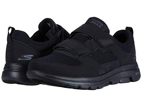 Skechers Herren Gowalk Sportliche Wanderschuhe mit Klettverschluss, Zwei Riemen, luftgekühlter Schaumstoff Sneaker, Schwarz, 45.5 EU X-Weit von Skechers