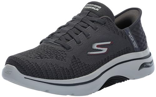 Skechers Men's Go Walk Arch Fit 2.0-Grand Sneaker, Charcoal/Rot, 13 X-Wide von Skechers