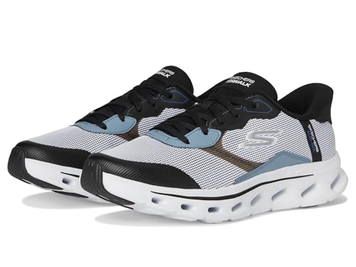 Skechers Men's Hands Free Slip-ins Go Walk Glide-Step 2.0-Zac Sneaker, Weiß/Schwarz, 45 EU von Skechers