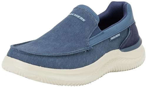 Skechers Herren Hasting Fielden Slip-On, Navy Canvas, 41 EU von Skechers