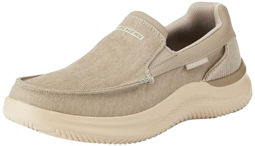 Skechers Herren Hasting Slip-On, Taupe Leinwand, 46 EU von Skechers