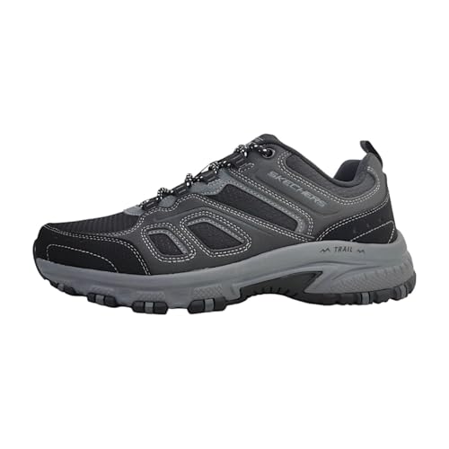 Skechers Herren Hillcrest Pure Escape Trekking Low Cut, Black Synthetic Textile Charcoal Trim, 44 EU von Skechers