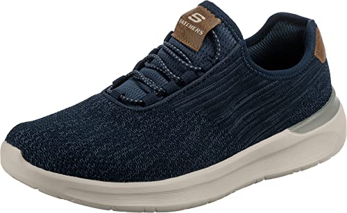 Skechers Herren Lattimore Coringa Sneaker, Navy Knitted Mesh, 45 EU von Skechers