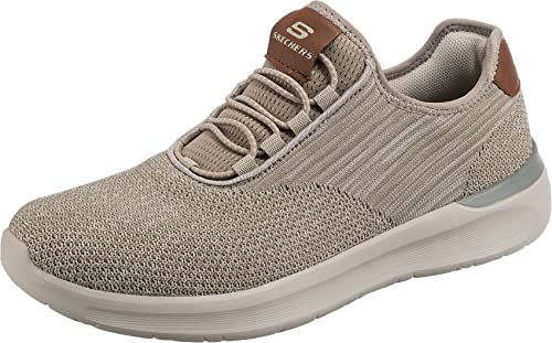 Skechers Herren Lattimore Coringa Sneaker, Taupe Knitted Mesh, 41 EU von Skechers