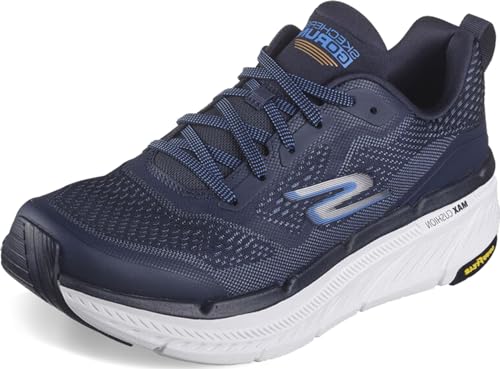 Skechers Herren Max Cushioning Premier Vantage 2.0 Sneaker, Navy Textile/Synthetic, 41 EU Weit von Skechers
