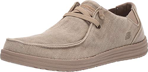 Skechers Herren Melson-Raymon Canvas-Slipper Mokassin, Taupe, 40 EU von Skechers