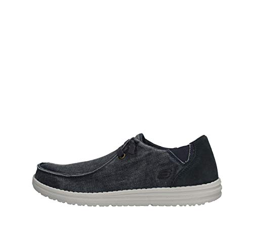 Skechers Herren Melson-Raymon Canvas Slip on Mokassin, blau, 43 EU von Skechers