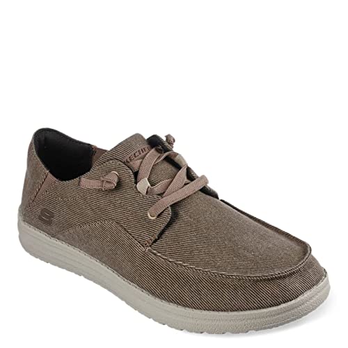 Skechers Herren Melson-Volgo Canvas Slip On Mokassin, Braun, 41 EU von Skechers