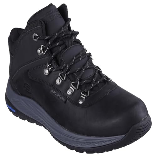 Skechers Herren Meroe Pikeman Stiefelette, Black Leather/Synthetic, 42 EU von Skechers