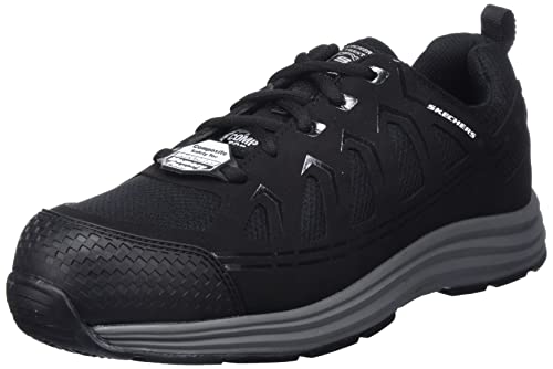 Skechers Herren Malad II ESD Composite Safety Toe BAU-Schuhe, Black, 41.5 EU von Skechers