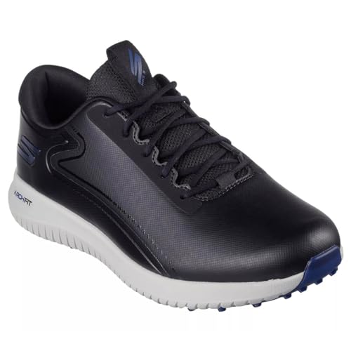 Skechers Max 2 Arch Fit Herren Golfschuh-Sneaker, wasserdicht, spikeless, schwarz / grau, 45 EU Weit von Skechers