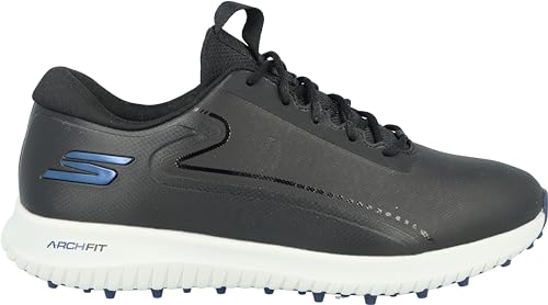 Skechers Herren Max 2 Arch Fit Wasserdichter Spikeless Golfschuh Sneaker, schwarz/grau, 43.5 EU von Skechers