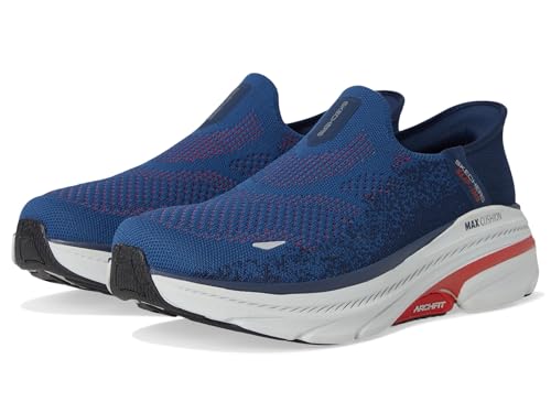 Skechers Herren Max Cushioning Arch Fit Fortuitous 2.0 Sneaker, Navy and Red Textile, 46 EU von Skechers