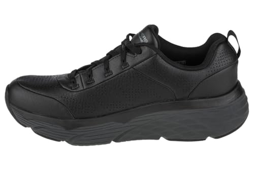 Skechers Herren Max Cushioning Elite Lucid Running Sneaker, Black Leather Charcoal Trim, 41 EU von Skechers