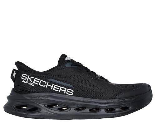 Skechers Men's Max Cushioning Glide Step Advert Hands Free Slip-ins Sneaker, Schwarz/Schwarz, 46 EU von Skechers
