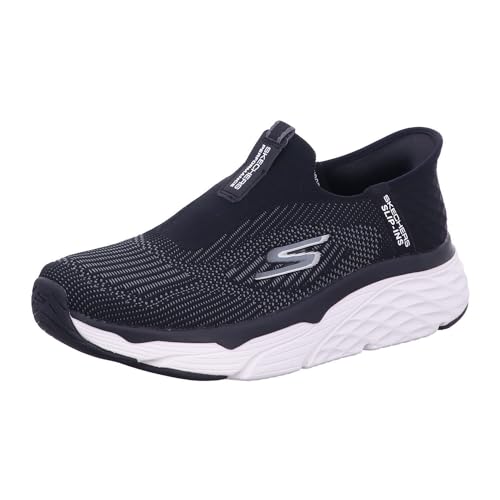 Skechers Herren Max Cushioning Slip-ins-Athletic Slip-on Running Walking Shoes with Memory Foam Sneaker, Schwarz/Weiß, 40 EU von Skechers