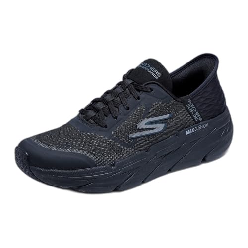 Skechers Herren Max Cushioning Slip-ins – Athletic Workout Running Walking Schuhe mit Memory-Schaum Sneaker, Schwarz, 44 EU X-Weit von Skechers