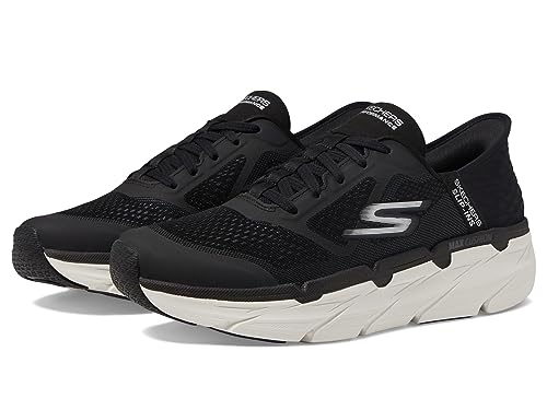 Skechers Herren Max Cushioning Slip-Ins – Athletic Workout Running Walking Schuhe mit Memory Foam Sneaker, Schwarz/Weiß, 42 EU von Skechers