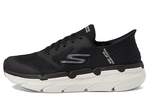 Skechers Herren Max Cushioning Slip-Ins – Athletic Workout Running Walking Schuhe mit Memory Foam Sneaker, Schwarz/Weiß, 44 EU von Skechers