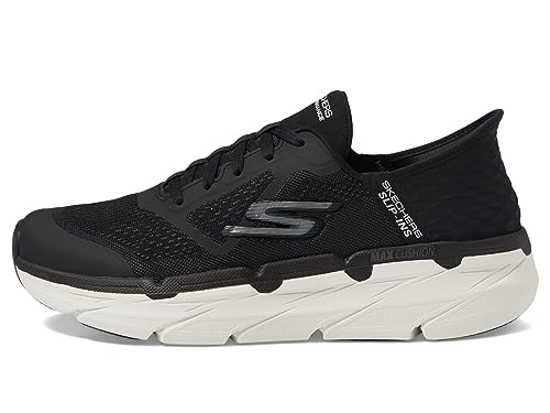 Skechers Herren Max Cushioning Slip-Ins – Athletic Workout Running Walking Schuhe mit Memory Foam Sneaker, Schwarz/Weiß, 47.5 EU von Skechers