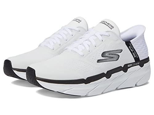 Skechers Men's Max Cushioning Slip-Ins – Athletic Workout Running Walking Shoes with Memory Foam Sneaker, White/Lavish Garden, 44.5 EU von Skechers