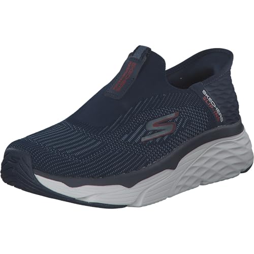 Skechers Herren Max Cushioning Slip-ins – Athletische Slip-on-Laufschuhe mit Memory-Schaum Sneaker, Marineblau, 39.5 EU X-Weit von Skechers