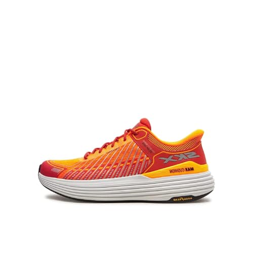 Skechers Herren Max Cushioning Suspension-Nitevizn Sneaker, Orange/Abendrot im Zickzackmuster (Sunset Chevron), 42.5 EU von Skechers