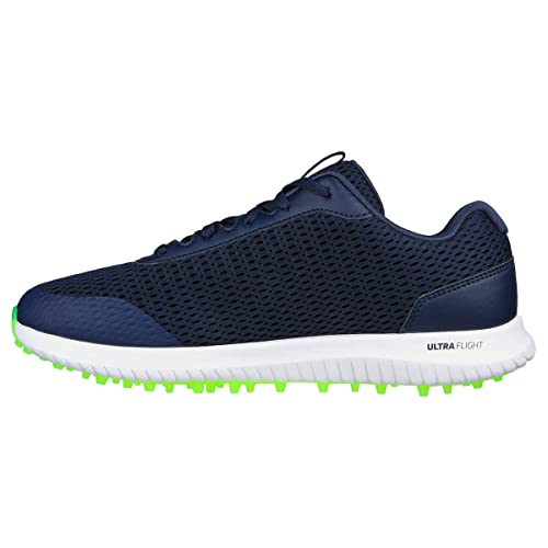 Skechers Herren GO Golf MAX 2 Fairway 3 Sneaker, Navy Textile/Lime Trim, 41 EU von Skechers