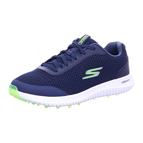 Skechers Herren GO Golf MAX 2 Fairway 3 Sneaker, Navy Textile/Lime Trim, 41 EU von Skechers