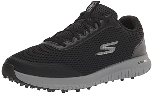 "Skechers Herren GO Golf MAX 2 Fairway 3 Sneaker, Black Textile/Gray Trim, 44.5 EU von Skechers