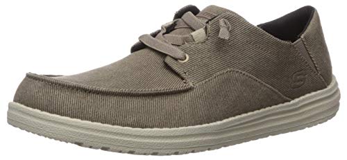 Skechers Herren Melson-Volgo Canvas Slip On Mokassin, Braun, 41.5 EU von Skechers