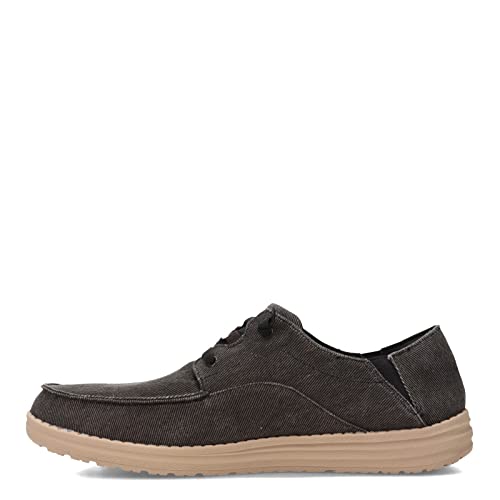 Skechers Herren Melson Volgo Mokassin, Black Canvas, 42 EU von Skechers