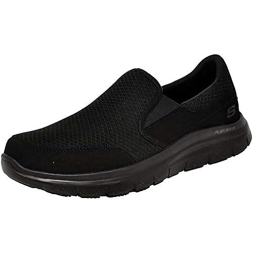 Skechers Herren Flex Advantage Slip Resistant Sr Mcallen Slip On Arbeitsschuhe, Schwarz, 44 EU von Skechers