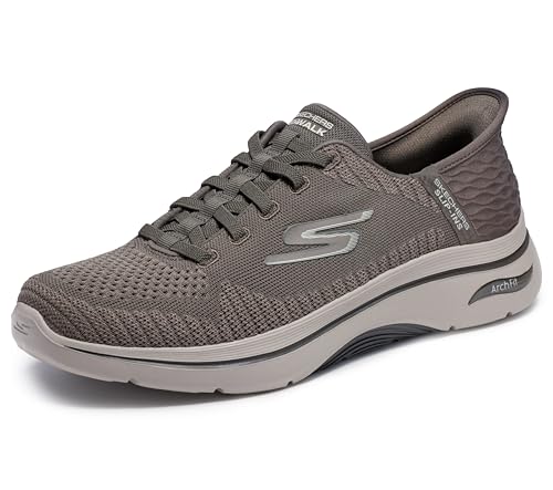 Skechers Herren Hands Free Slip-ins Go Walk Arch Fit 2.0 – Grand Select 2 Sneaker, Taupe, 50.5 EU X-Weit von Skechers