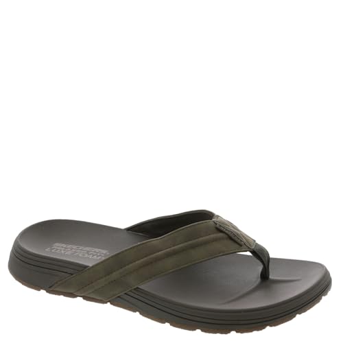 Skechers Herren Patino-Marlee Flipflop, Chocolate Synthetic, 46 EU von Skechers
