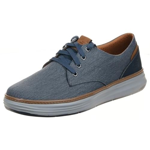 Skechers Herren Moreno Canvas Oxford Schuh, Blau (NVY 417), 43 EU Weit von Skechers