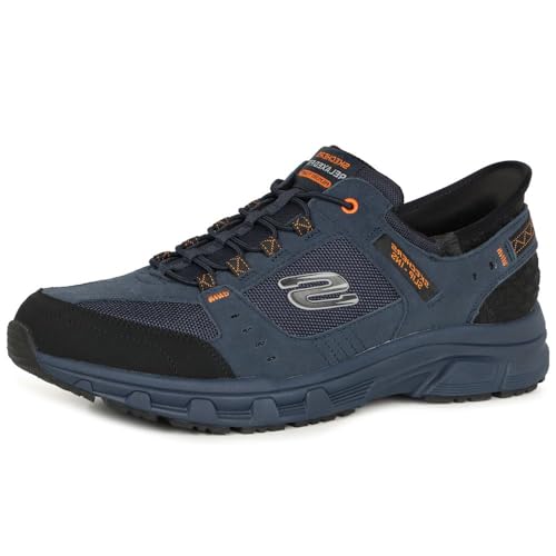 Skechers Herren Oak Canyon Consistent Winner Wanderschuh, Navy Leather/Textile/Orange Trim, 48.5 EU von Skechers