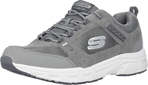 Skechers Herren Oak Canyon Oxford, Grau/Weiß, 45 EU Weit von Skechers