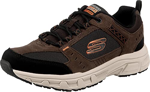 Skechers Herren Oak Canyon-51893 Sneaker, Chocolate Leather Pu Mesh Black Trim, 47.5 EU von Skechers