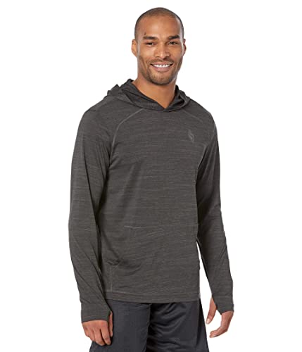 Skechers Herren On The Road Langarm mit Kapuze Kapuzenpullover, schwarz anthrazit, L von Skechers