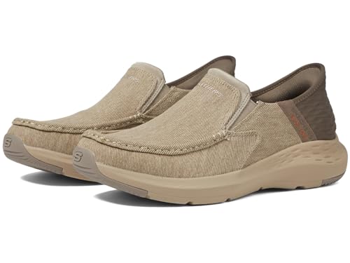 Skechers Herren Parson-Dewitt Twin Gore Moc Toe Slip-Ins, Beige, 47.5 EU von Skechers