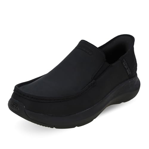 Skechers Herren Parson-Oswin Slip-in Mokassin, Black Leather, 48.5 EU von Skechers