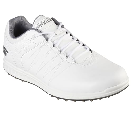 Skechers Herren Pivot Spikeless Golfschuh, Weiß/Grau, 42 EU von Skechers