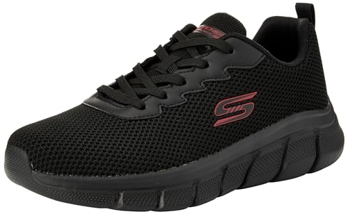 Skechers Herren Bobs B Flex Chill Edge Sneakers, Schwarz gestrickt, 46 EU von Skechers