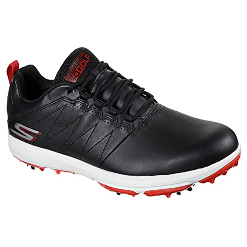 Skechers Herren Pro 4 Legacy Golfschuhe, Weiß/Marineblau, schwarz/rot, 43 EU von Skechers