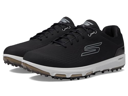 Skechers Herren Pro 6 wasserdichter Golfschuh Schwarz/Grau ohne Spikes 45.5 EU von Skechers